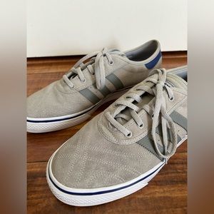 Adidas Skateboarding in Gray & Blue Suede/Leather Material in Size 10